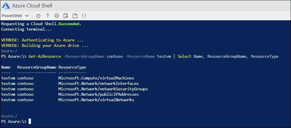 2_Azure Cloud ShellからAzure PowerShellを利用する様子.webp
