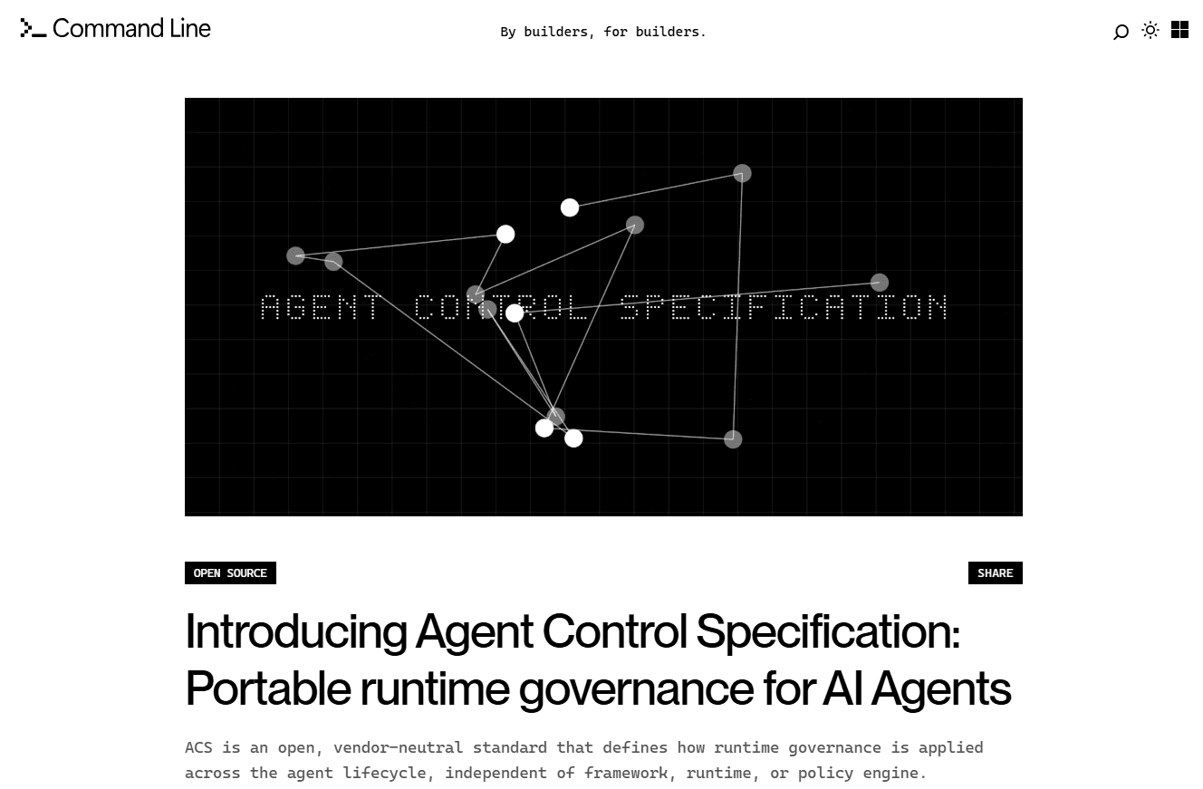 Agent Control Specification