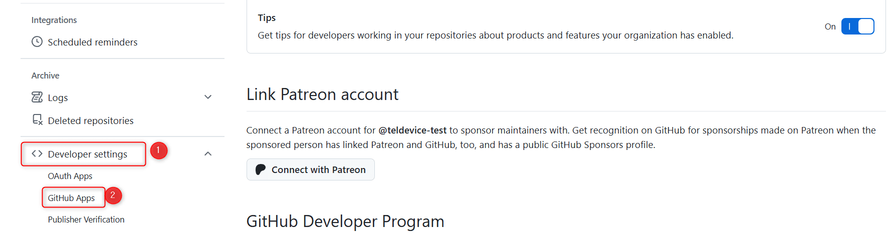 Developer settingsからGitHub Appsへ.png