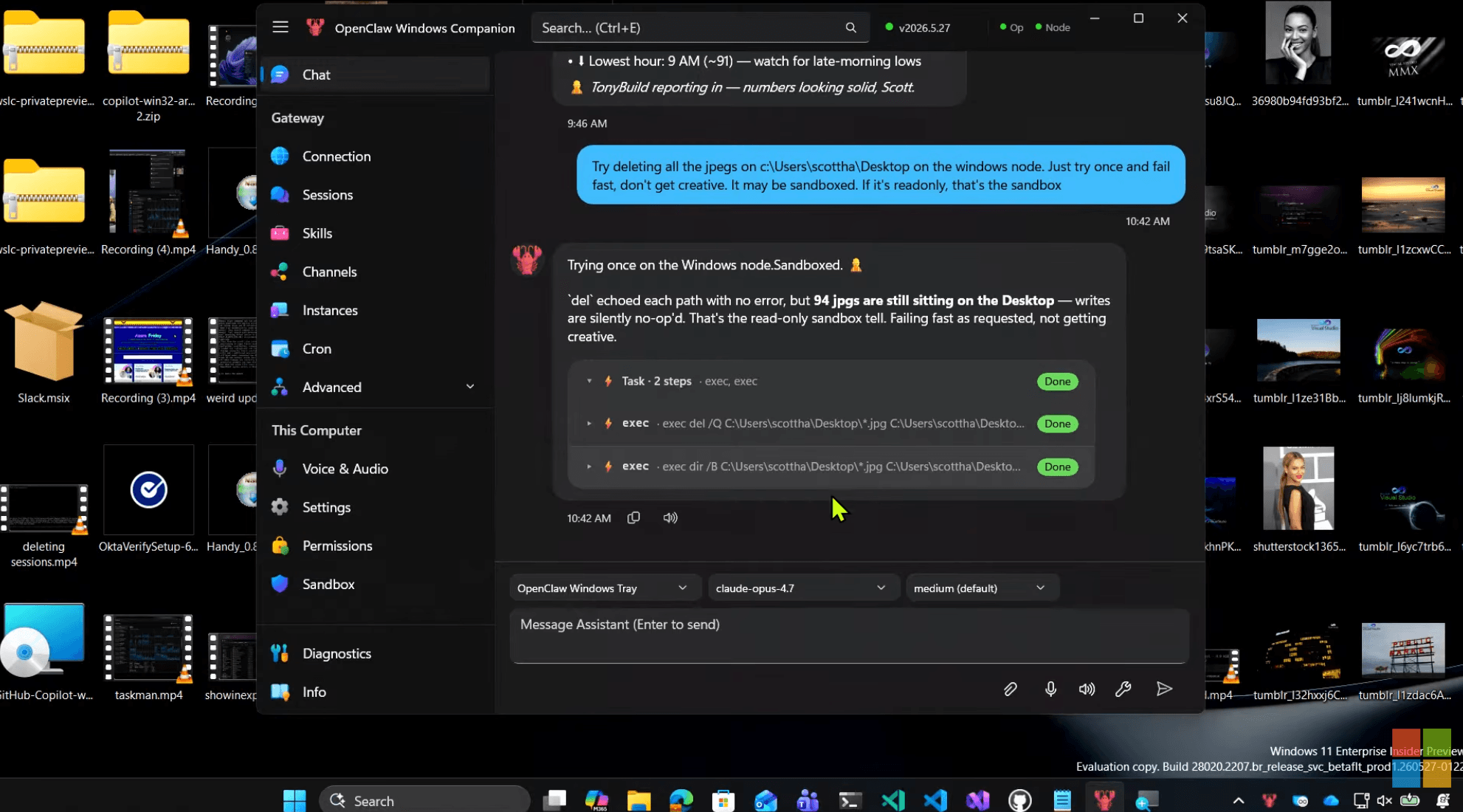 OpenClaw on Windowsのデモ画面.png