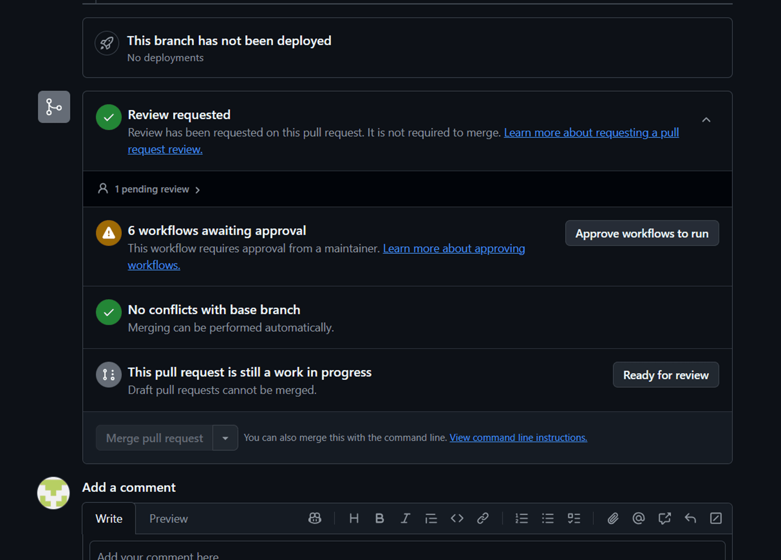 エージェントによるプルリクエスト作成.png