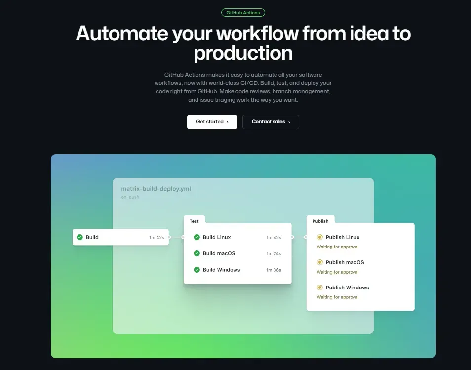 GitHub Actionsイメージ 参考:GitHub