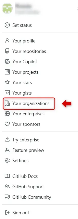 Your organizations画面