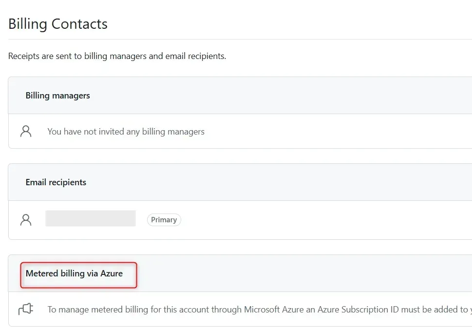 Metered billing via Azureセクション